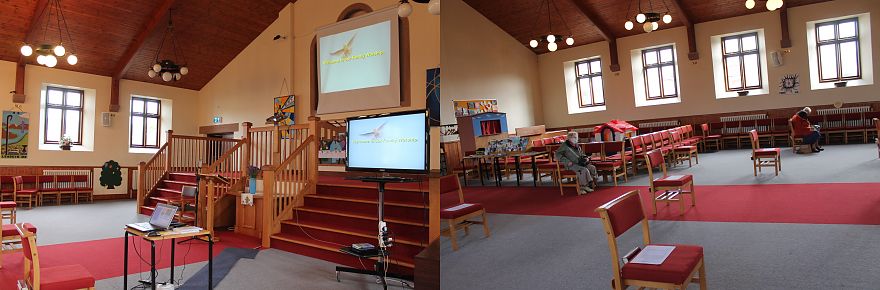 Social distancing at Lowmoor Church, Wigton Social distancing at Lowmoor Church, Wigton